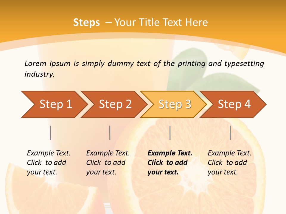 Glass White Citrus PowerPoint Template