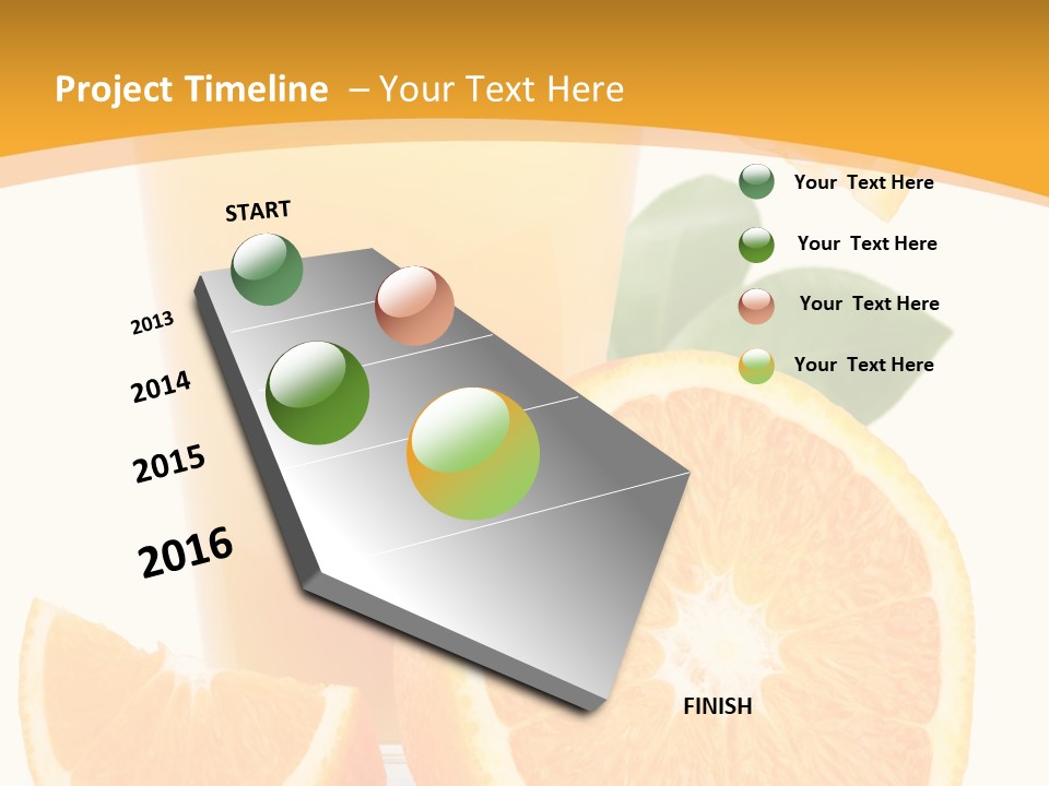 Glass White Citrus PowerPoint Template