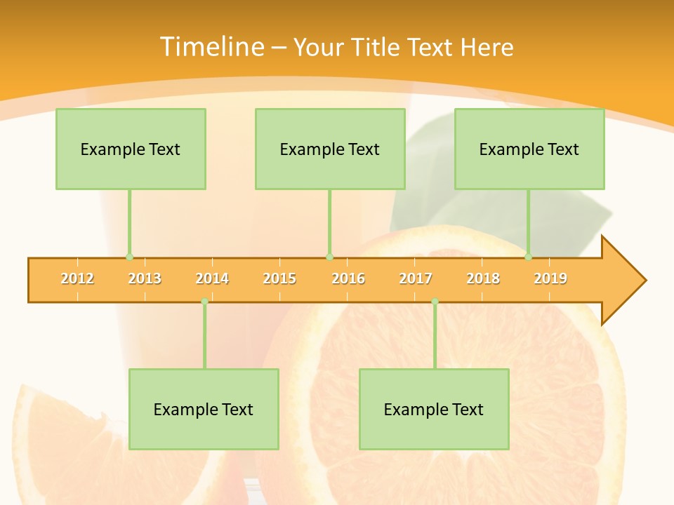 Glass White Citrus PowerPoint Template