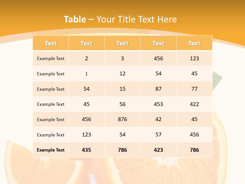 Glass White Citrus PowerPoint Template