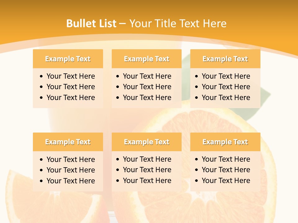Glass White Citrus PowerPoint Template