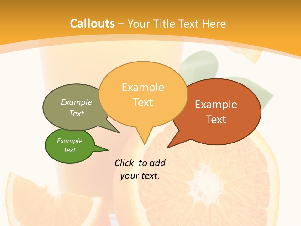 Glass White Citrus PowerPoint Template