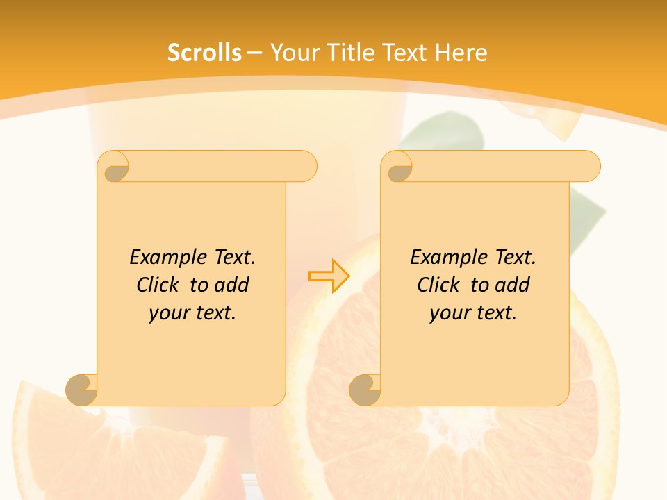 Glass White Citrus PowerPoint Template