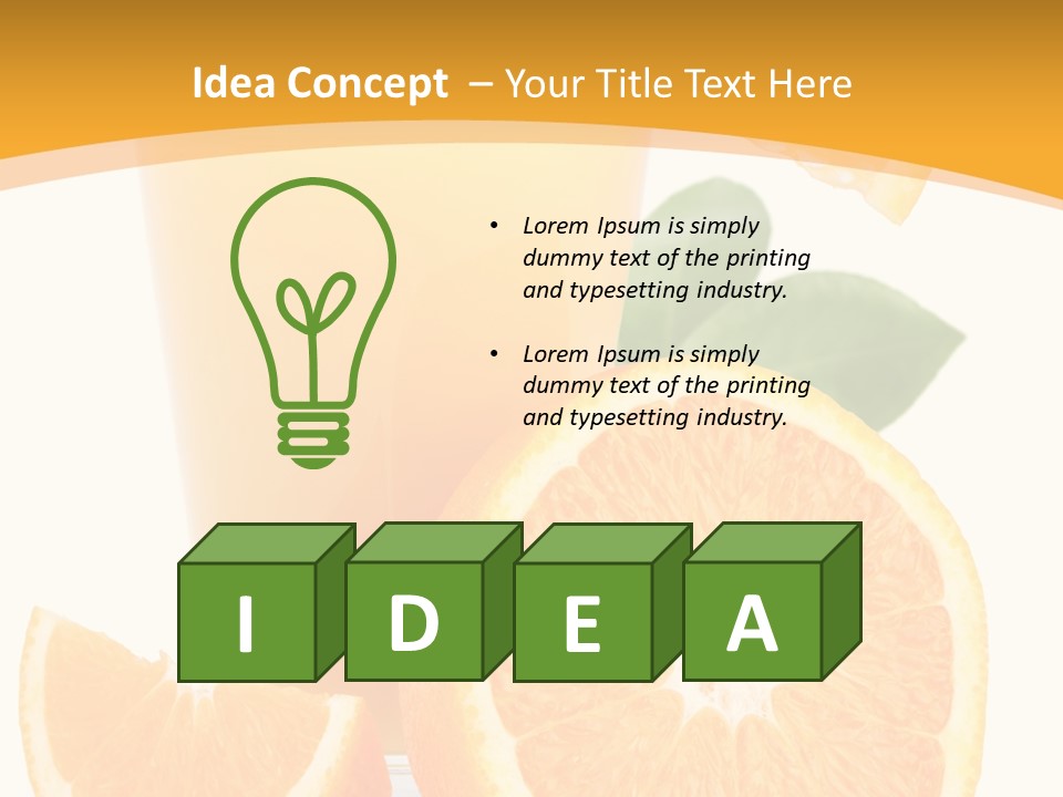 Glass White Citrus PowerPoint Template