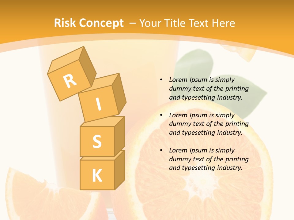 Glass White Citrus PowerPoint Template