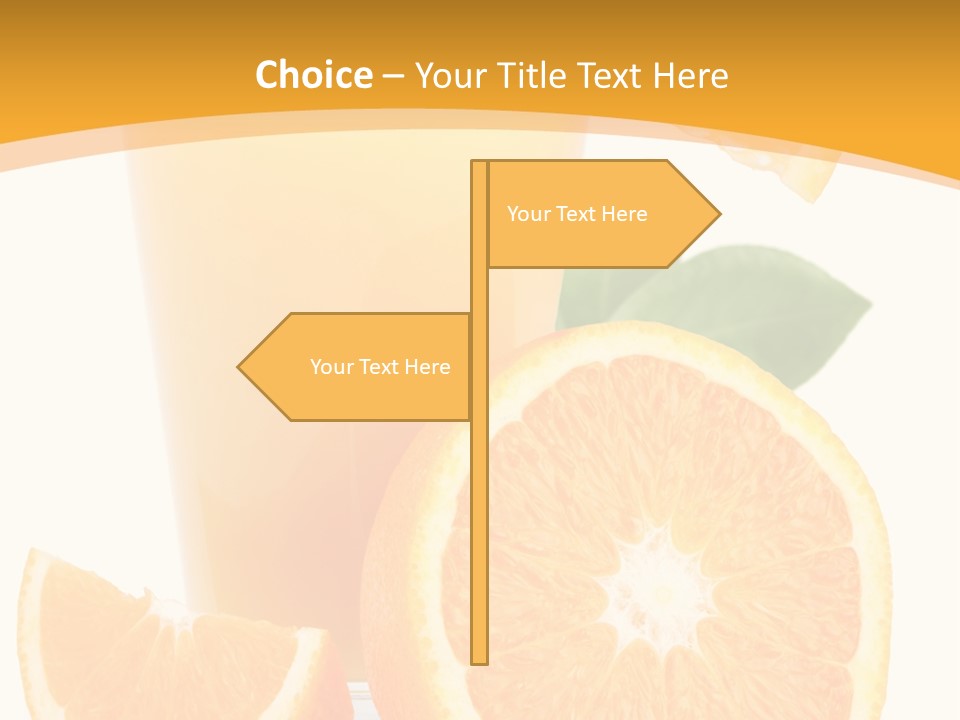 Glass White Citrus PowerPoint Template