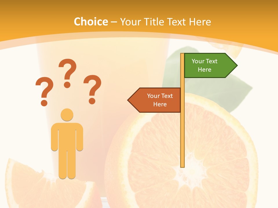 Glass White Citrus PowerPoint Template