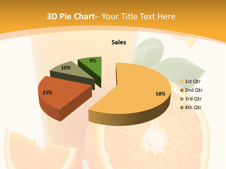 Glass White Citrus PowerPoint Template