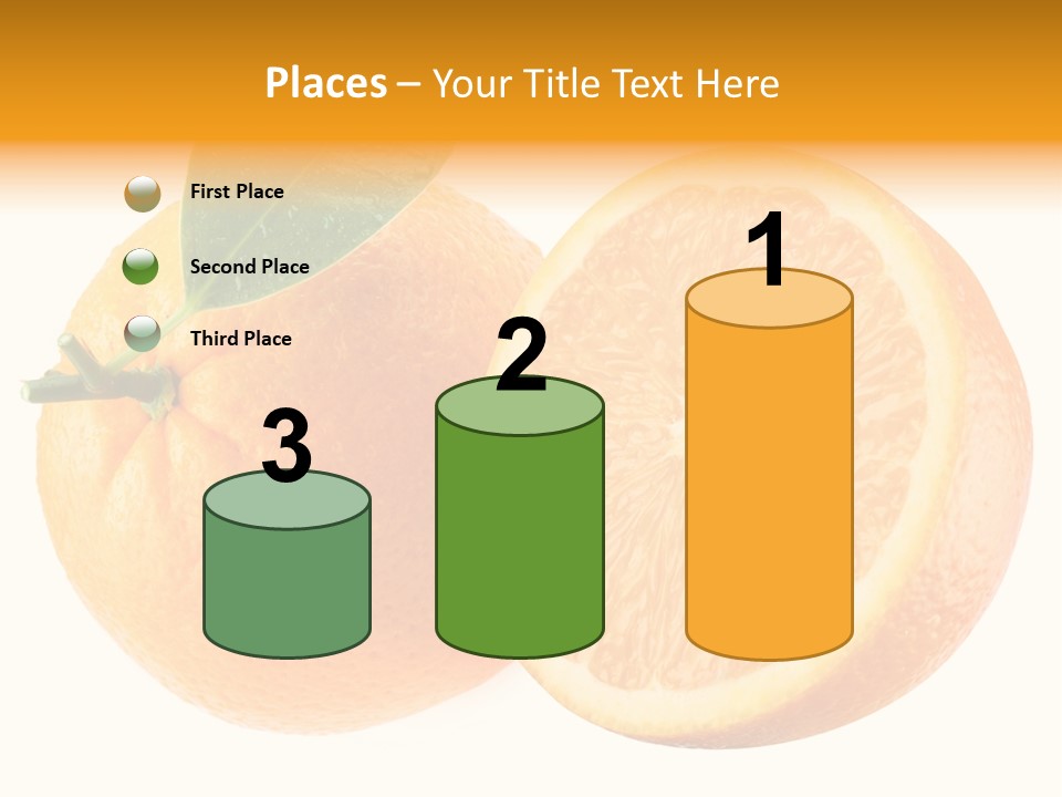 Health Orange Half PowerPoint Template
