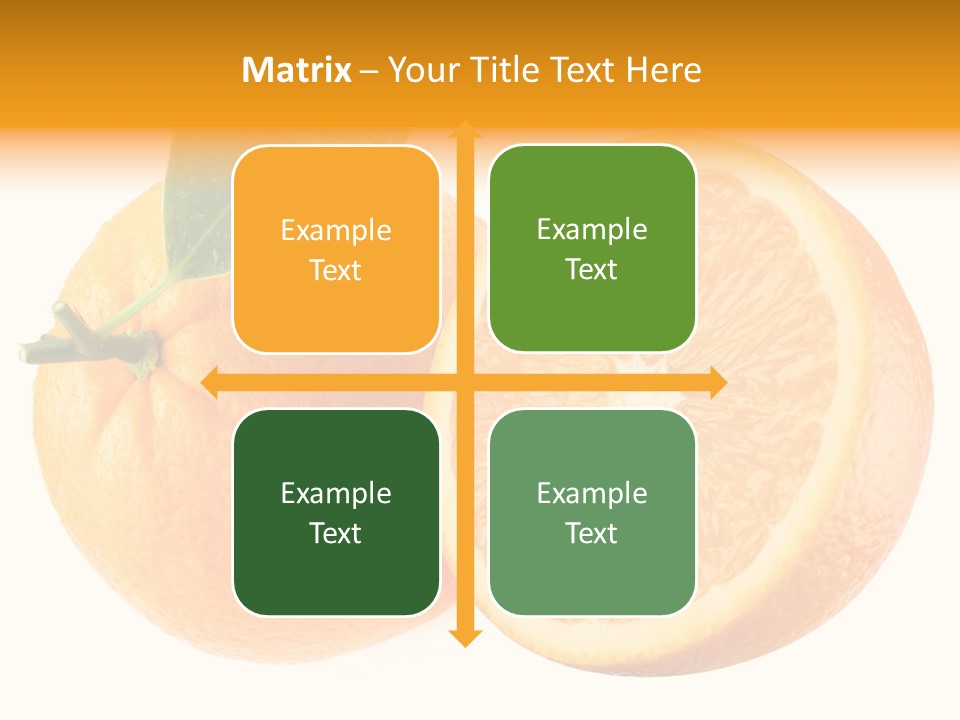Health Orange Half PowerPoint Template