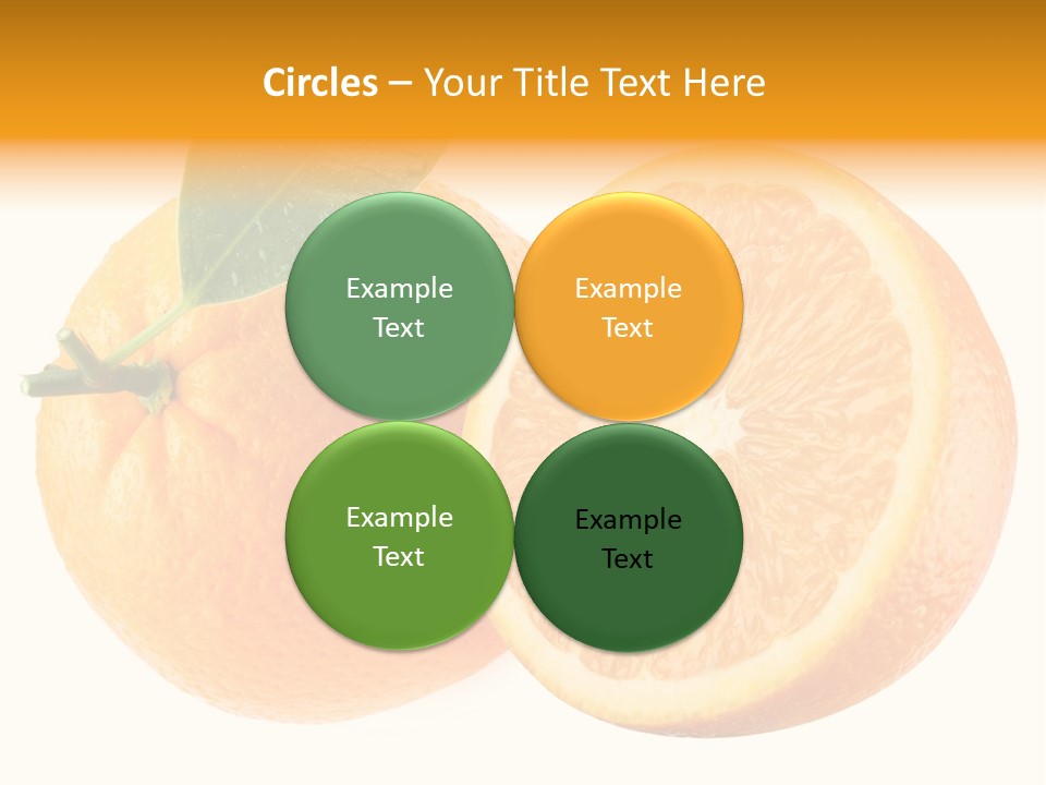 Health Orange Half PowerPoint Template