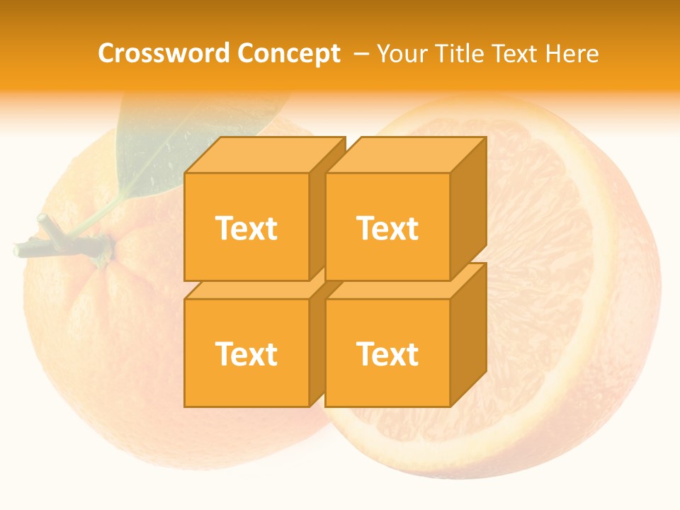 Health Orange Half PowerPoint Template
