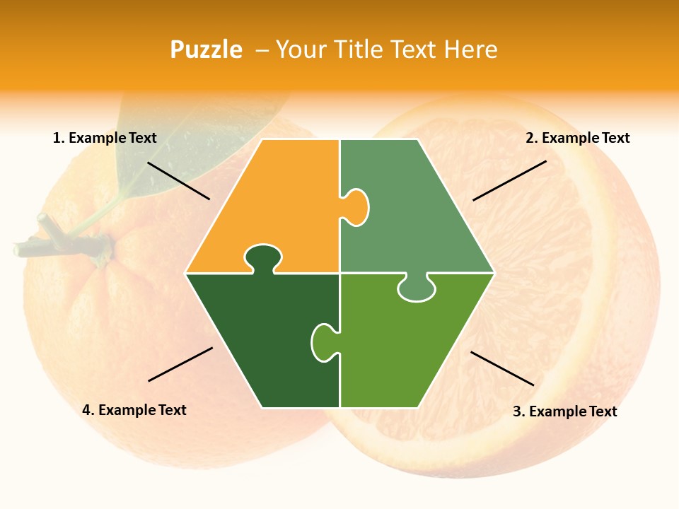 Health Orange Half PowerPoint Template