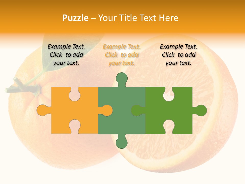 Health Orange Half PowerPoint Template