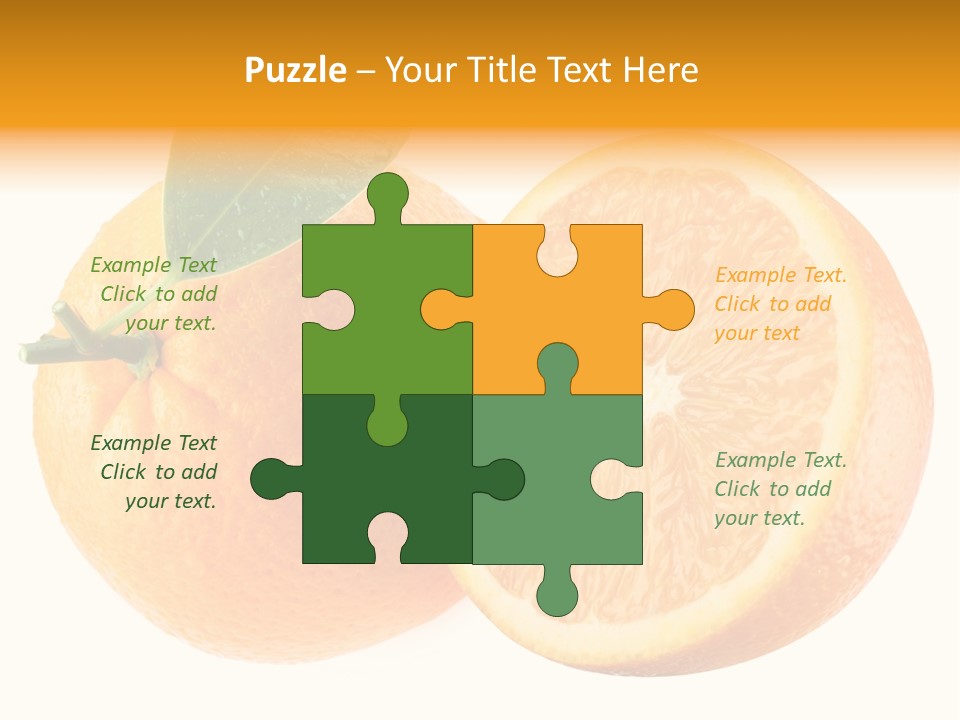 Health Orange Half PowerPoint Template
