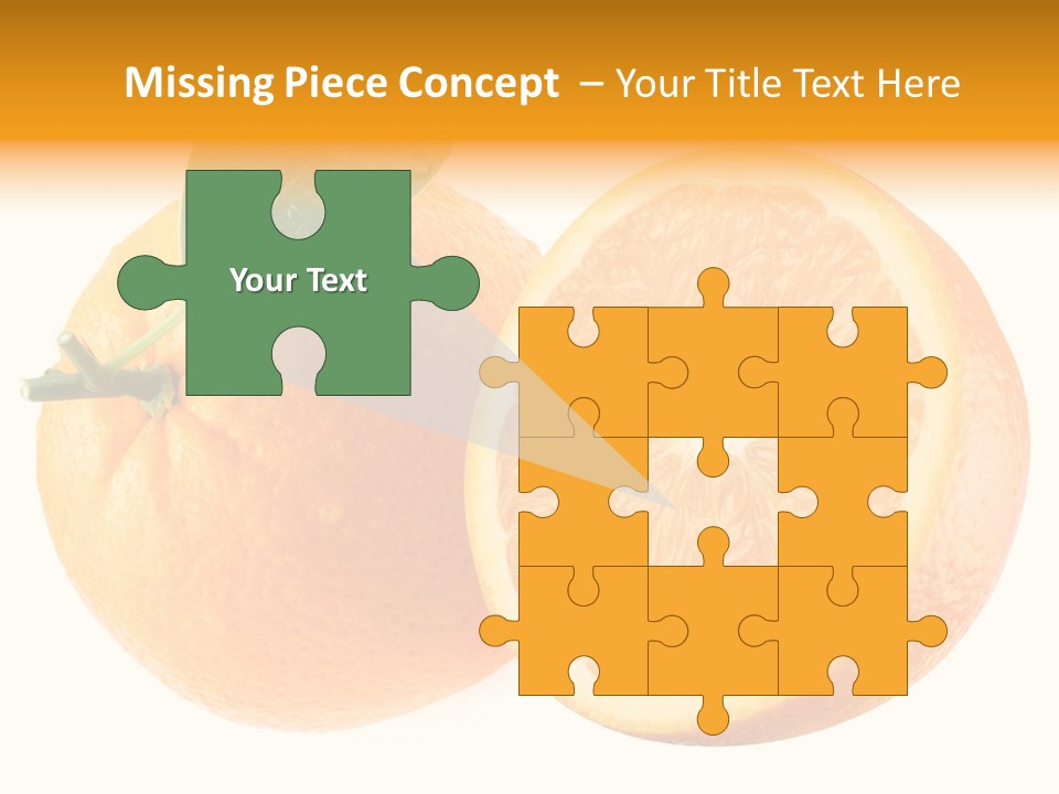 Health Orange Half PowerPoint Template