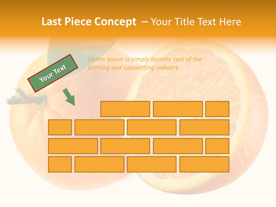 Health Orange Half PowerPoint Template