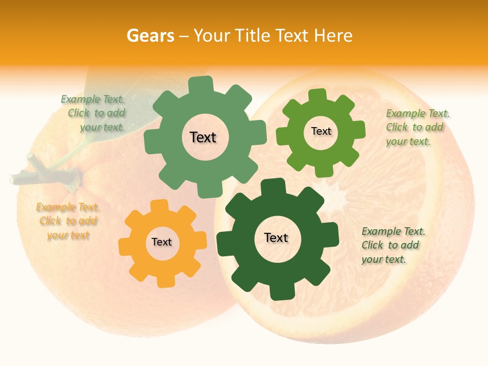 Health Orange Half PowerPoint Template