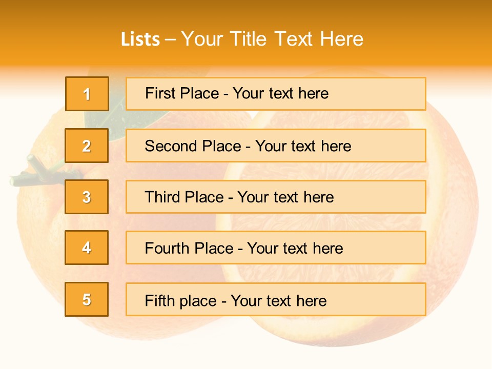 Health Orange Half PowerPoint Template