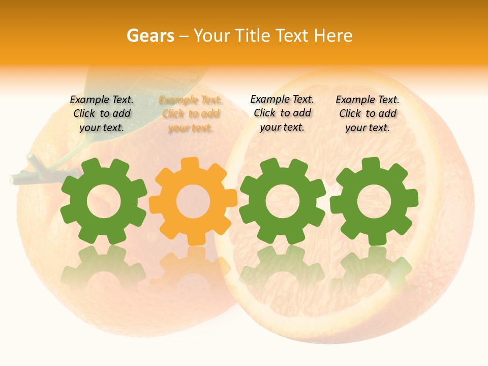 Health Orange Half PowerPoint Template