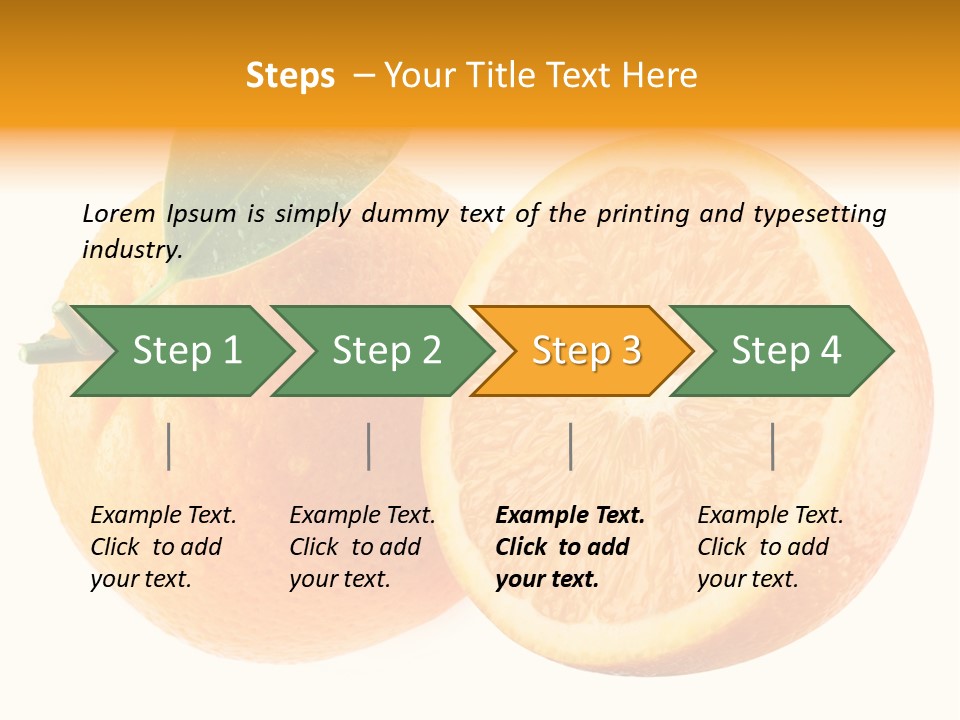 Health Orange Half PowerPoint Template