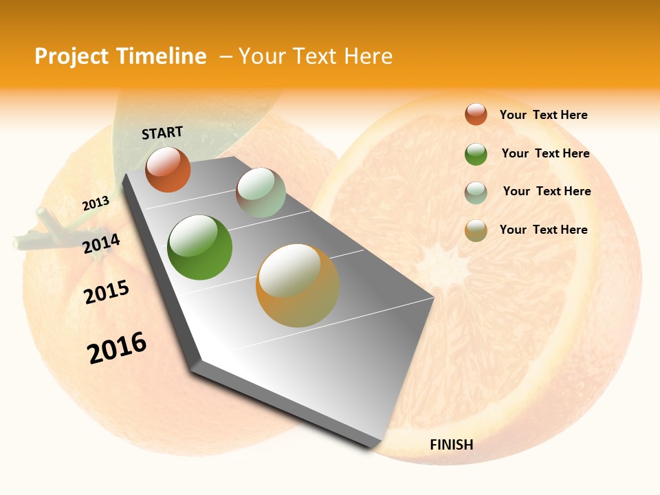 Health Orange Half PowerPoint Template