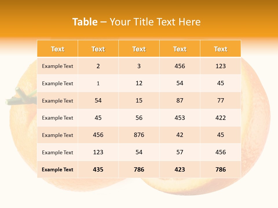 Health Orange Half PowerPoint Template