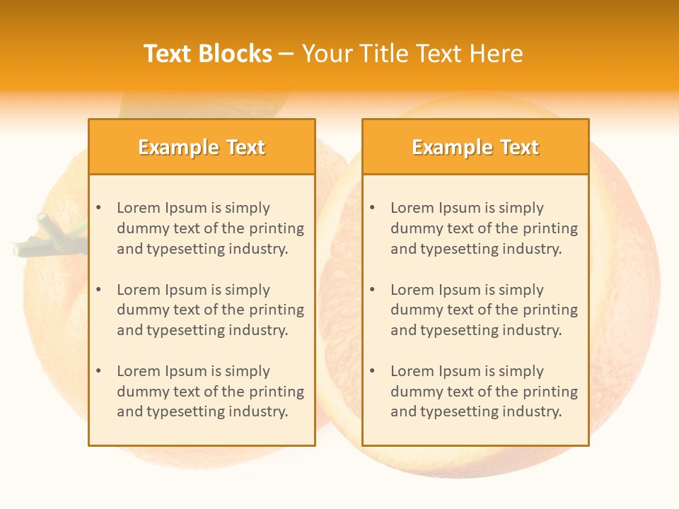 Health Orange Half PowerPoint Template
