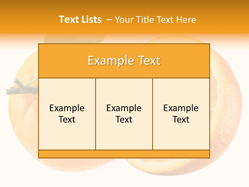 Health Orange Half PowerPoint Template