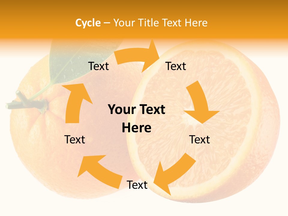 Health Orange Half PowerPoint Template