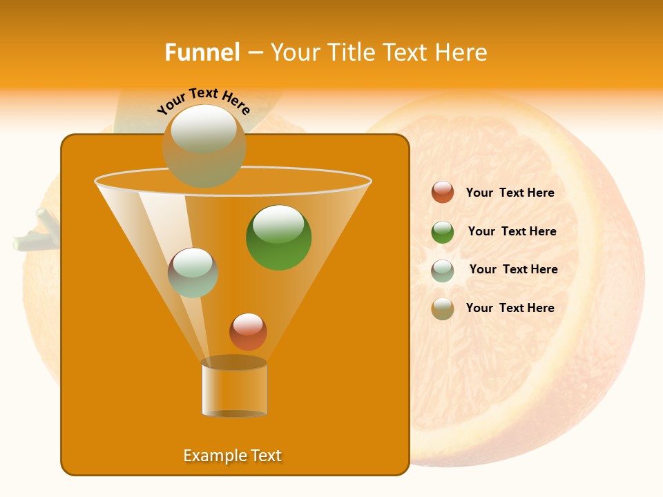 Health Orange Half PowerPoint Template