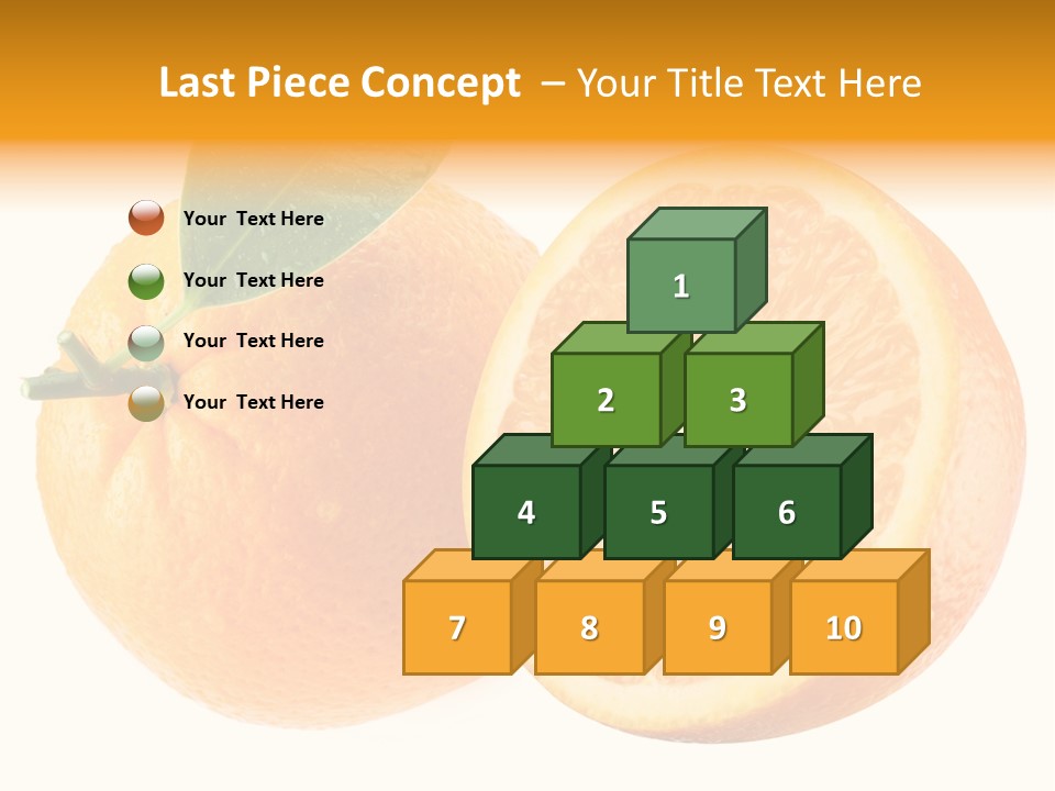 Health Orange Half PowerPoint Template