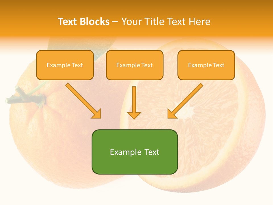 Health Orange Half PowerPoint Template