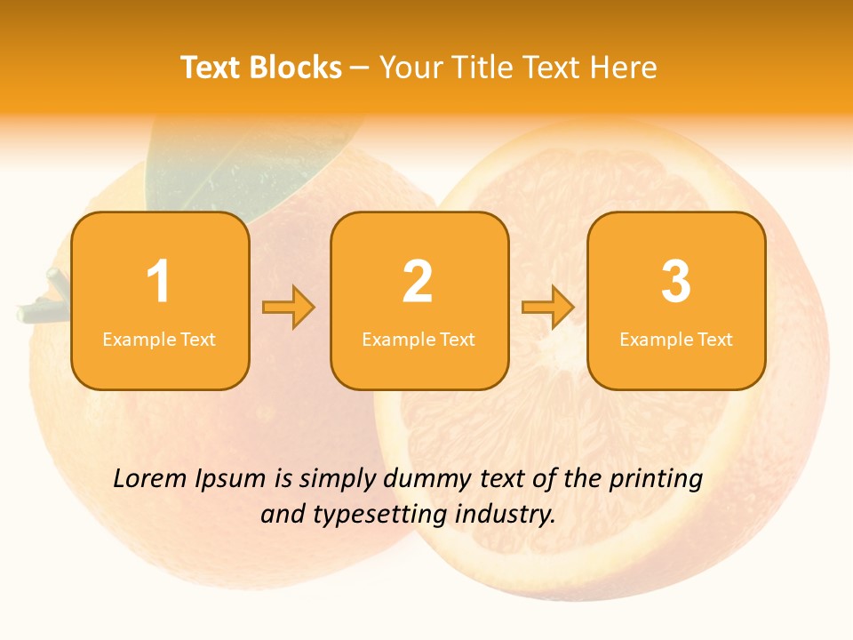 Health Orange Half PowerPoint Template