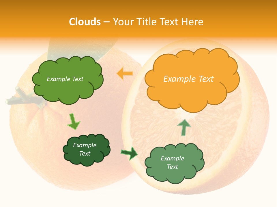 Health Orange Half PowerPoint Template