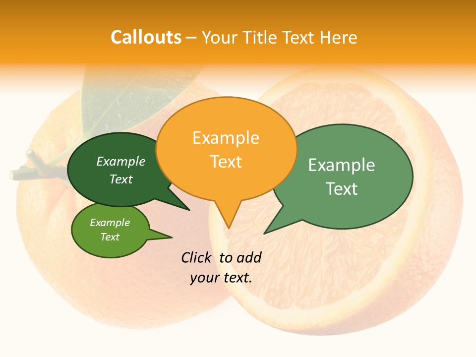 Health Orange Half PowerPoint Template