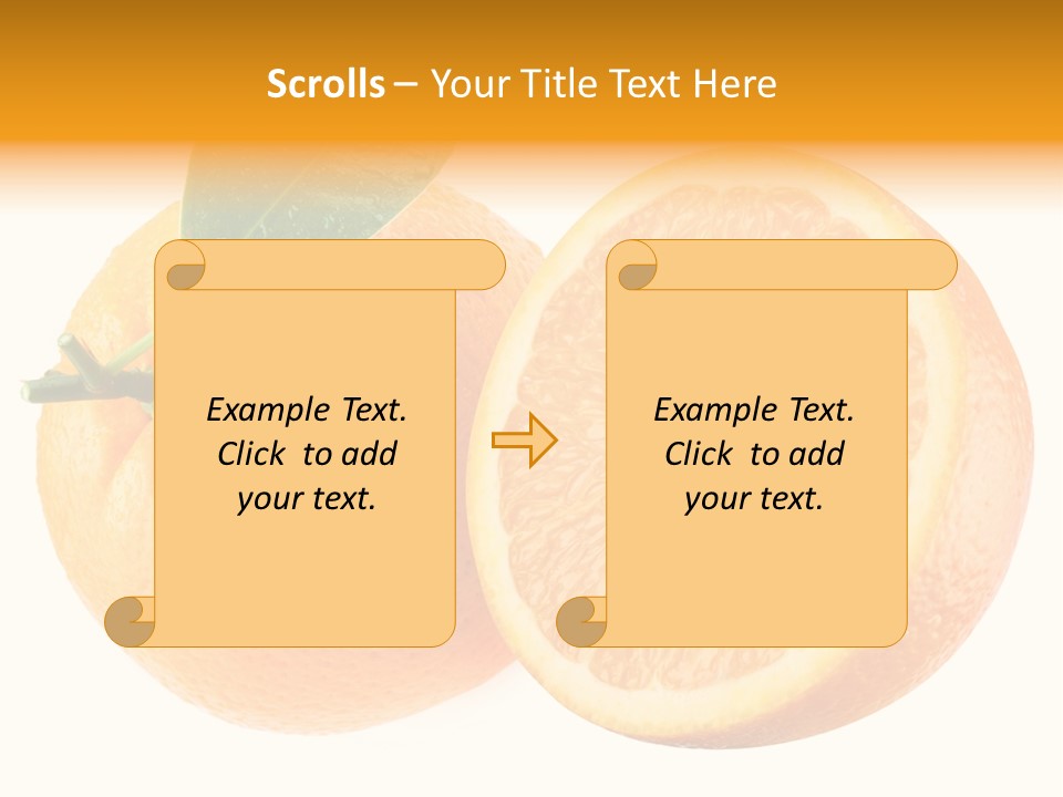 Health Orange Half PowerPoint Template