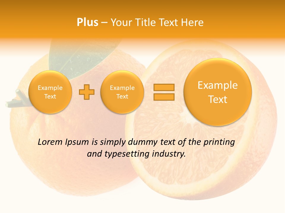 Health Orange Half PowerPoint Template