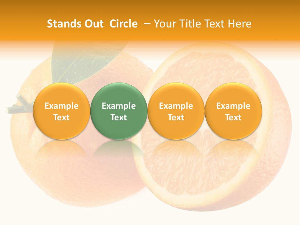 Health Orange Half PowerPoint Template