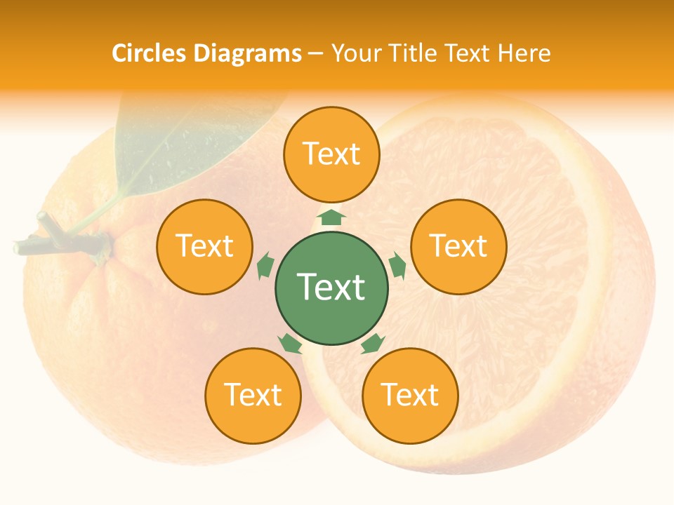 Health Orange Half PowerPoint Template