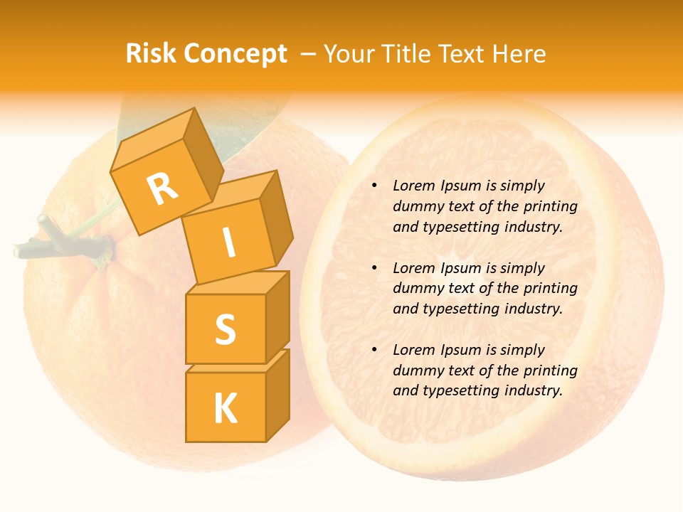 Health Orange Half PowerPoint Template