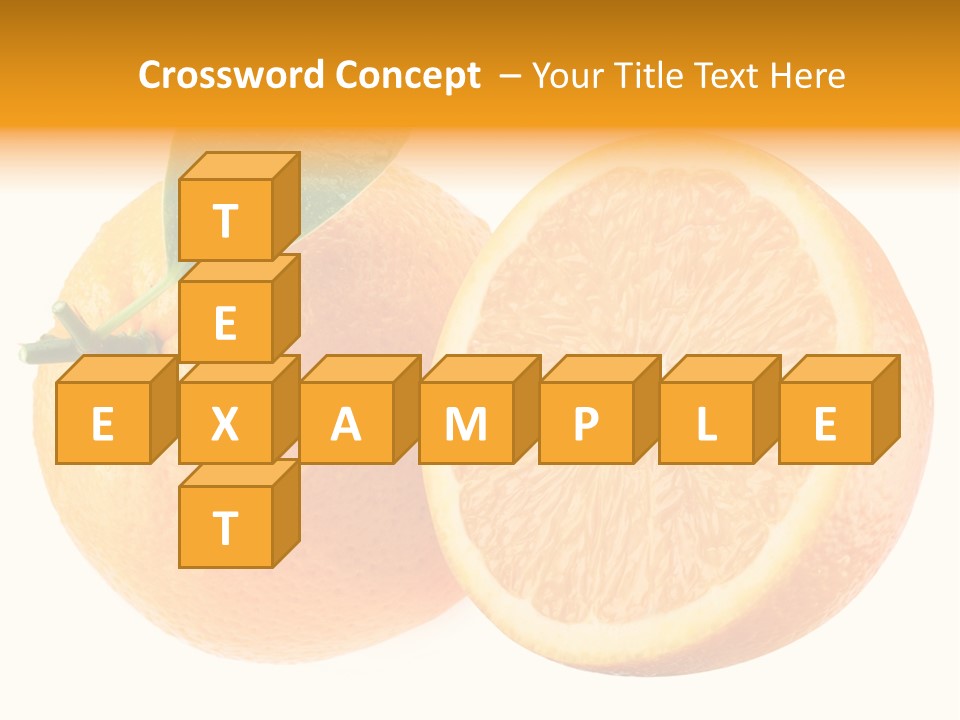 Health Orange Half PowerPoint Template