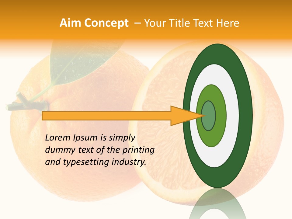 Health Orange Half PowerPoint Template