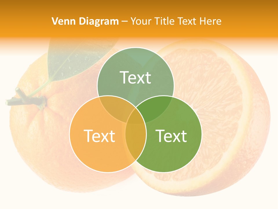Health Orange Half PowerPoint Template