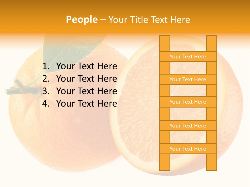 Health Orange Half PowerPoint Template