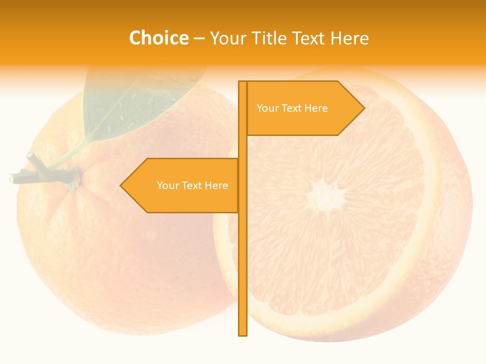 Health Orange Half PowerPoint Template