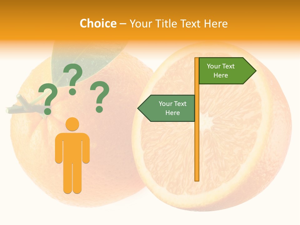 Health Orange Half PowerPoint Template