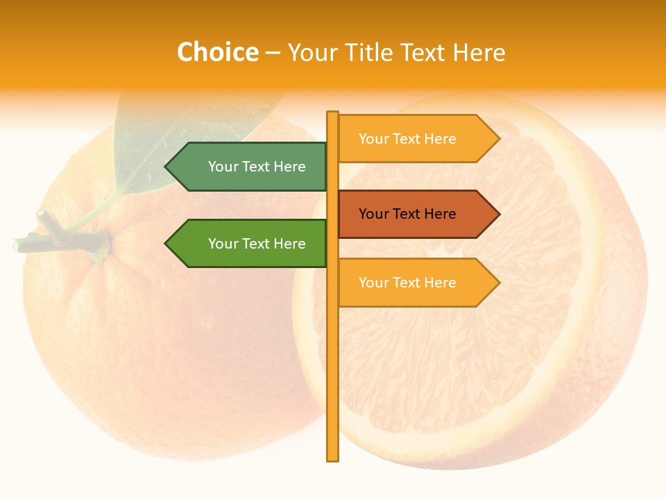 Health Orange Half PowerPoint Template
