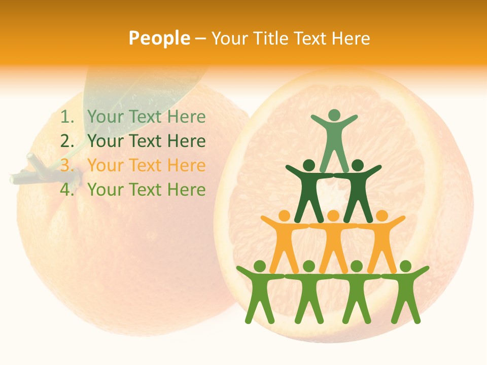 Health Orange Half PowerPoint Template