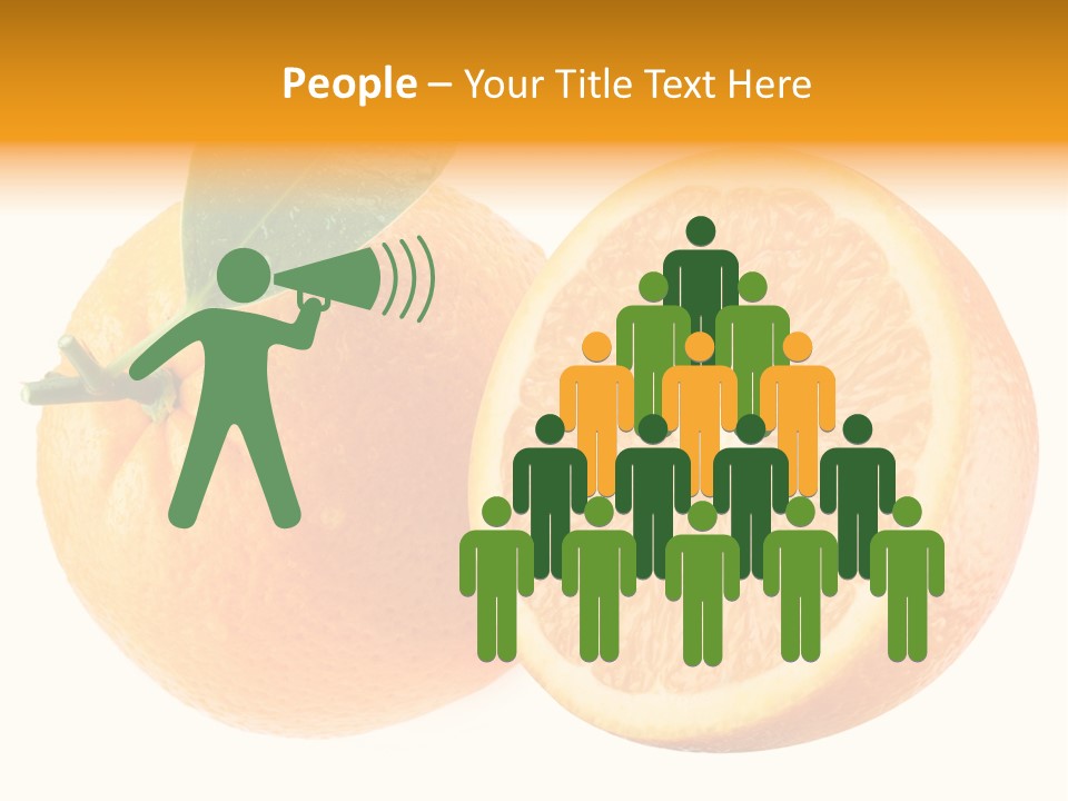 Health Orange Half PowerPoint Template